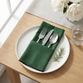 thumbnail image 4 of Unique Bargains 12Pcs Satin Washable Cloth Napkins Dark Green 17x17inch, 4 of 6