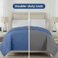 thumbnail image 2 of Martex Full/Queen Reversible Coverlet | Lightweight Soft Easy Care Quilt | Ceil Blue/Gray, 2 of 4