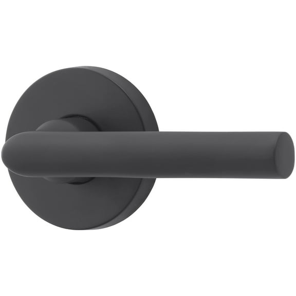 FDTUBCRR190 Full Dummy Tube Lever and Contemporary Round Rose Satin Black Finish