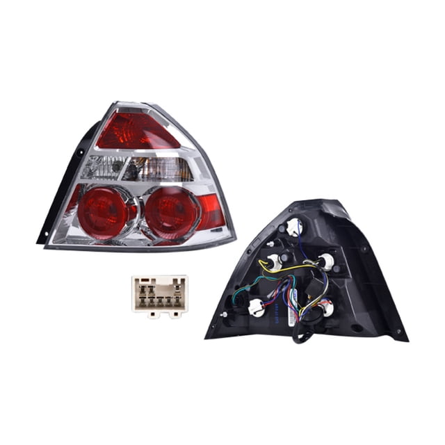Calavera DEPO Aveo 2008 A 2011 Cromado/Rojo