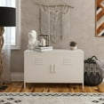 thumbnail image 3 of RealRooms Shadwick 2 Door Wide Metal Locker Accent Storage Cabinet, Soft White, 3 of 10
