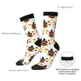thumbnail image 4 of Pofeuu Colorful maple leaf owl Print Crew Socks, Adult Running Hiking Socks for Youth and Adult, 4 of 6