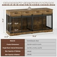 thumbnail image 2 of Double Dog Crate, Cuoote Large Dog Crate Furniture for 2 Dogs, 71" Dog Kennel TV Stand with 4 Storage Drawers, 2 of 8