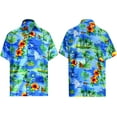 thumbnail image 4 of HAPPY BAY Men's Hawaiian Shirts Short Sleeve Button Down Shirt Mens Tropical Shirts Casual Vacation Summer Party Caribbean Shirts for Men Funny 3XL Ocean Chart, Blue, 4 of 4