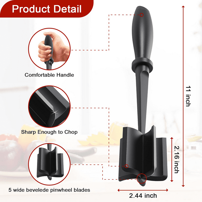  Meat Chopper for Hamburger, Premium Heat Resistant Masher and  Smasher for Ground Beef, Ground Turkey and More, Nylon Ground Beef Chopper  Tool and Meat Fork, Non Stick Mix Chopper: Home 