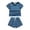 Blue, variant on lnmuld Toddler Boys Striped Summer 2 Piece Outfit Set Short Sleeve Tee & Matching Play Shorts Size:2-3 Years