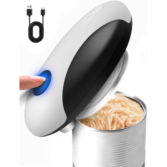 Vexora Electric Can Opener, Rechargeable One-Touch Automatic Hands-Free Smooth Edge Can Opener for Seniors and Arthritis Hands
