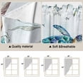 thumbnail image 3 of Teal Sea Turtle Coastal Kitchen Window Curtains, Swag Curtains Valance for Bedroom Living Room Bathroom, Summer Beach Ocean Coral Rod Pocket Window Treatment Curtain Block Drapes 2 Panels 36"x36", 3 of 9