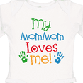 thumbnail image 4 of Inktastic Mommom Loves Me Childs Boys or Girls Long Sleeve Baby Bodysuit, 4 of 5