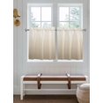 thumbnail image 7 of Half Window Curtains 24 Inches Long, Beige Brown Ombre Window Treatment Curtain Drapes, Modern Abstract Art Gradient Aesthetics Short Curtains Tiers for Kitchen Over Sink, 27.5"x24", 2 Panels, 7 of 7