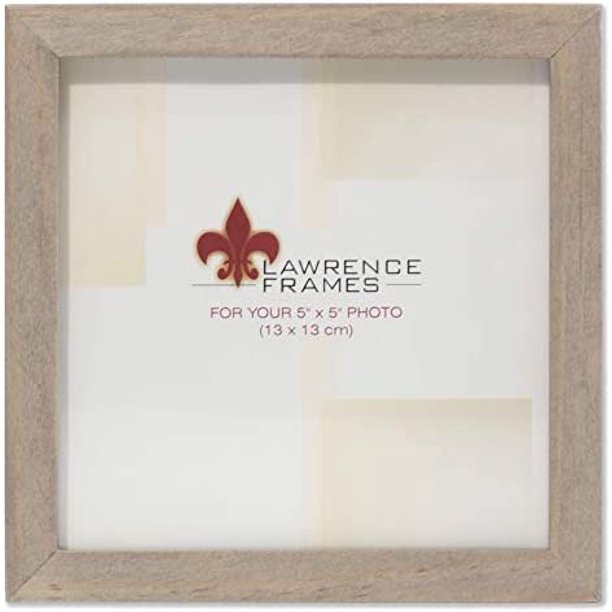 Lawrence Frames 5X5 Gray Wood Gallery Collection Picture Frame