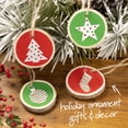 thumbnail image 6 of Plaid Wood Surface Pine Ornaments, Set of 4, 2.5", 6 of 6