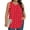 Red, variant on NTACZA Peplum Womens T-Shirts Plus Size Crew Neck Beige Polka Dot Tank Tops Ladies T Shirts L