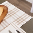thumbnail image 6 of Contemporary Home Living Wide Check Dining Table Runner - 72" - White and Tan, 6 of 8