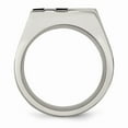 thumbnail image 2 of Stainless Steel Brushed Black IP-plated CZ Ring Size: 10; for Adults and Teens; for Women and Men, 2 of 7
