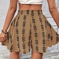 thumbnail image 4 of Boho Flowy Shorts for Women Summer Casual Ruffle Chiffon Drawstring Elastic Waist Beach Bottoms Paperbag Trouser, 2XL, 4 of 5