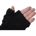 thumbnail image 6 of Thermal Insulated Lined Cable Knit Arm Warmer Fingerless Gloves Mittens (Black), 6 of 6