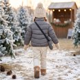 thumbnail image 6 of Abcomgle Girls Winter Coats Size 7-8 Winter Stand Collar Toddler Down Jacket Warm Lightweight Toddler Puffer Coat Quilted Boys' Outerwear Jackets & Coats, 6 of 7