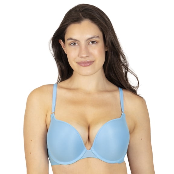 Smart & Sexy Women's Underwire Push-Up Bra in Azure Blue