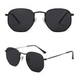 thumbnail image 2 of KWATE Square Polarized Sunglasses for Women Men Small Hexagonal Polygon Mirrored Lens, 2 of 5