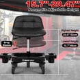 thumbnail image 2 of Taburete con ruedas FREEKYROCK de altura ajustable con respaldo de 180 kg, 2 of 9