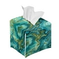 thumbnail image 6 of ZUXONGSY Marble Stripes Square Tissue Box Cover PU Leather Tissue Cube Box Cover Waterproof Tissue Cover Easy to Clean Tissue Box Holder for Table, Dresser, Countertop, 6 of 7
