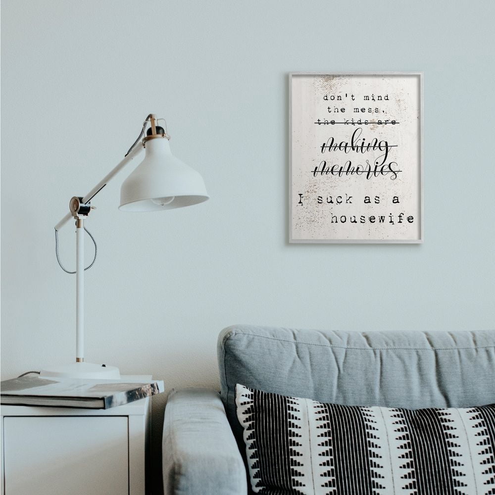 Stupell Industries Don't Mind the Mess Phrase Sassy Housewife Humor Designed by Daphne Polselli