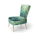 thumbnail image 3 of Designart "Misty pasture I" Teal Abstract Landscape Upholstered Accent Chair - Modern Arm Chair For Bedroom, 3 of 5