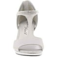 thumbnail image 3 of Easy Street Flash Women's Dress Sandals Color: Silver Satin Size: 9 WIDE, 3 of 3