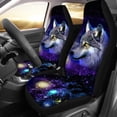 thumbnail image 3 of Wmool Housse de Siège de Voiture Universelle en Polyester 3D Loup Inclus Motif Imprimé Protection K4T4 Intérieur Auto Tout, 3 of 9