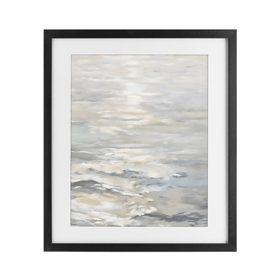 Stupell Industries Contemporary Shallow Reflections Morning Light Black Framed Print Under Glass, 13 x 16, by Riley B