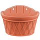 thumbnail image 1 of 1 maceta de ratán artificial tejida para decoración de jardín, maceta colgante de plástico para colgar en la pared (rojo oscuro)., 1 of 8