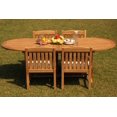 thumbnail image 7 of Grade-A Teak Dining Set: 4 Seater 5 Pc: 94" Mas Oval Trestle Leg Table And 4 Devon Arm Chairs Outdoor Patio WholesaleTeak #51DV2305, 7 of 7