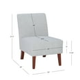 thumbnail image 4 of Linon Bynum Slipper Side Accent Chair, Light Gray, 4 of 4