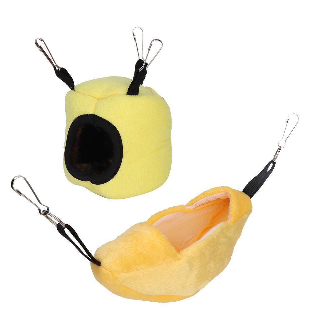 Tebru Hamster House Toys,2 Pack Of Hamster Bedding, Glider Cage Hammock