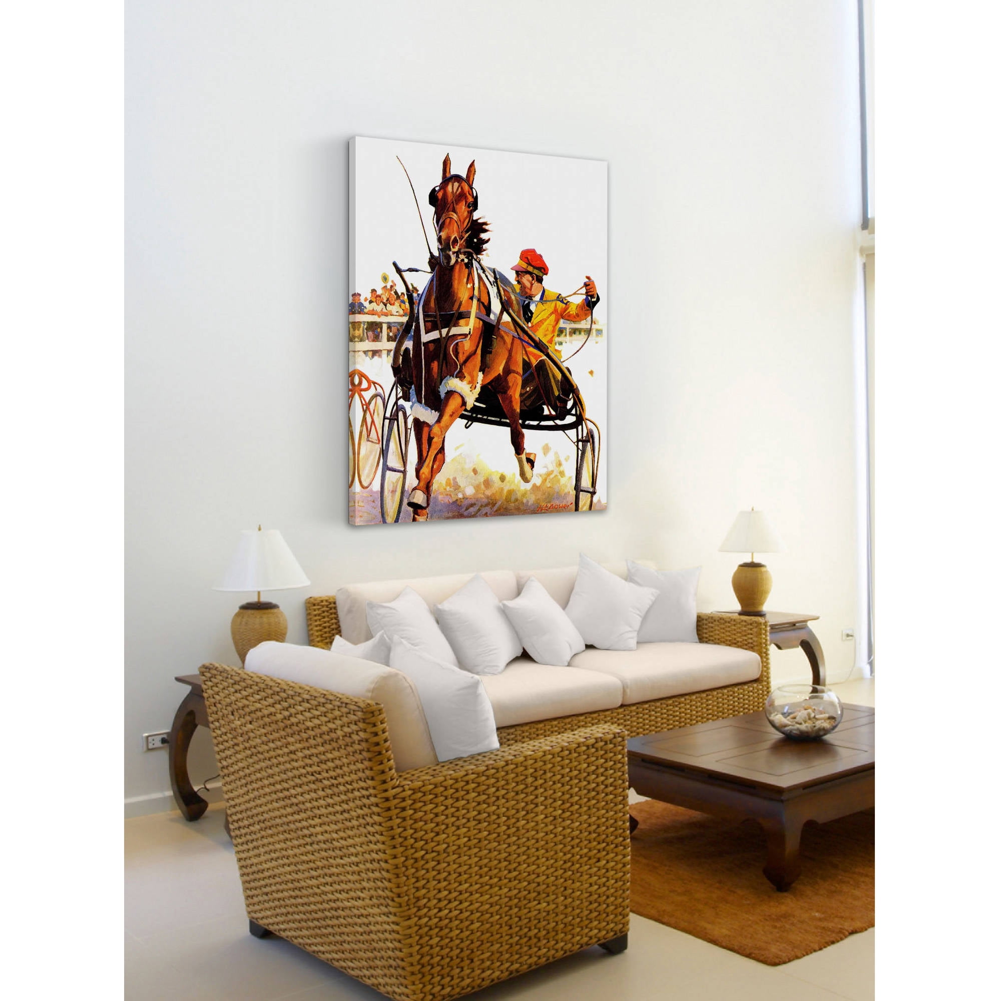 Marmont Hill Harness Race by Maurice Bower Painting Print on Canvas