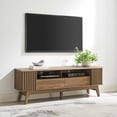 thumbnail image 2 of Media TV Stand Console Table, Walnut, Wood, Mid Century Living Room Lounge Cafe Lobby, Modern Contemporary HB34654, 2 of 12