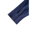 thumbnail image 5 of LTTVQM Lightweight Plain Solid Cotton Linen Two Piece Outfit Camp Collar Long Sleeve Shirt Wide Leg Pants for Men Relaxed Fit Daily Vacation Casual Suit Blouse Navy XL, 5 of 7