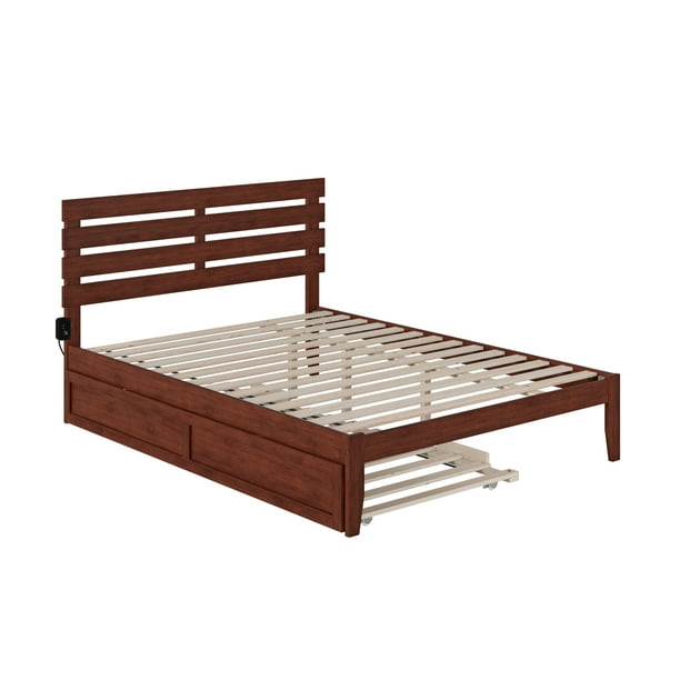 Atlantic Furniture Oxford Queen Bed With Usb Turbo Charger And Twin Extra Long Trundle In Walnut Com - Extra Long Queen Bed Atlantic Furniture Oxford Queen Bed With Usb Turbo Charger And Twin Extra Long Trundle In Walnut Com - Extra Long Queen Bed