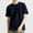 2#Dark Blue, variant on JXMVOJ Men's Comfortable Cotton Shirt | Stylish Washed Wax Solid Color | Loose Fit Round Neck Casual Top | All-Season Home & Daily Wear Fashion Tees for Men