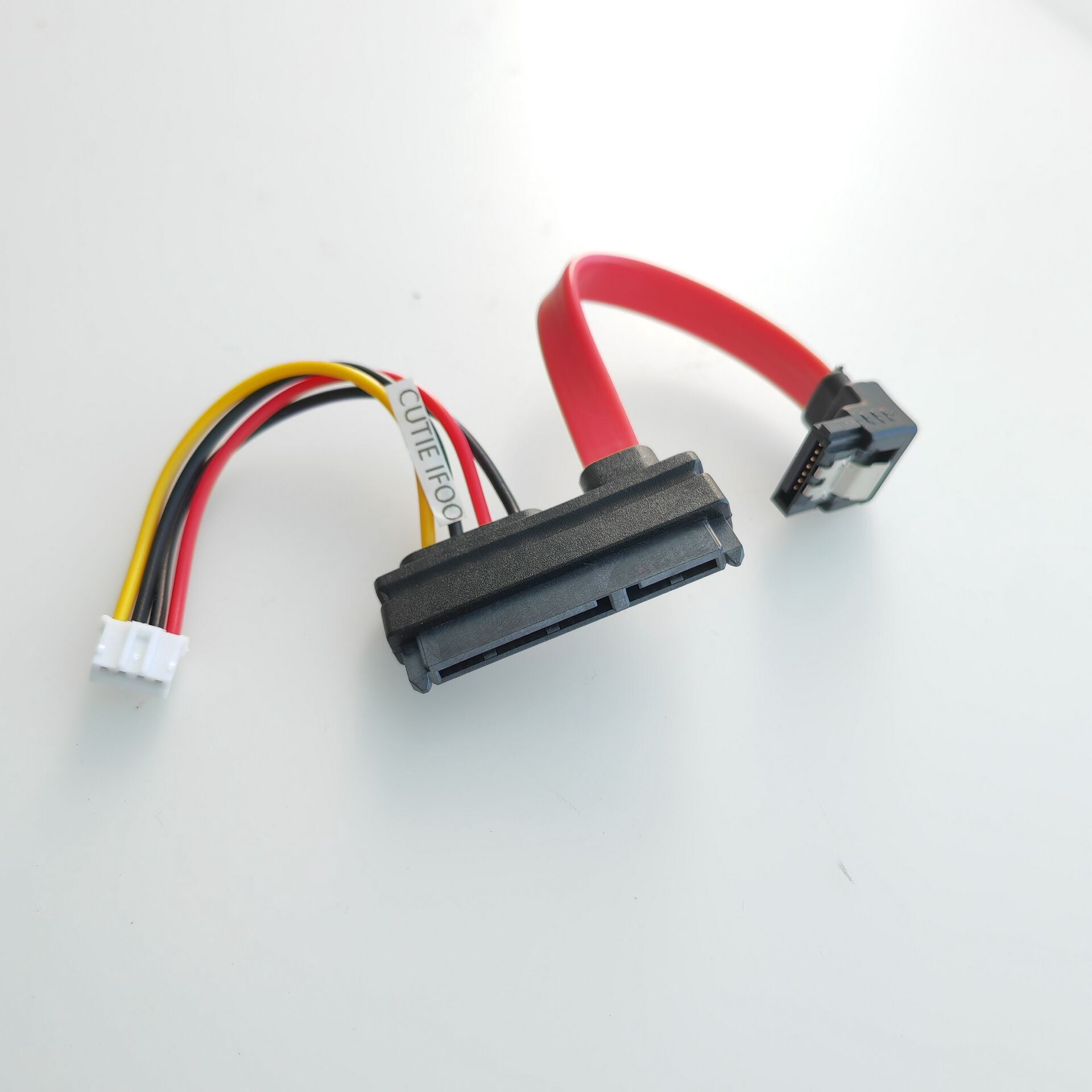 2-in-1 7Pin SATA DATA + 2.0mm 4Pin Power Combo 7+15 Pin  22P SATA Conjoint CD/DVD HD Hard Disk Cable 20cm
