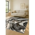 thumbnail image 1 of LaDole Rugs 3x10 ft Modern Earth Abstract Area Runner Rug | Contemporary Long Carpet For Hallway, Kitchen, Entry Way, Indoor Floor Décor | Grey Ivory, 1 of 5