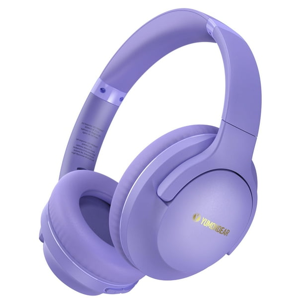 Auriculares Bluetooth YUMONDEAR Over Ear 80H Playtime Púrpura