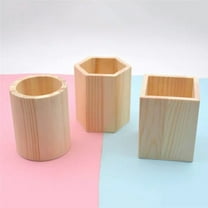 Opvise Wooden Pencil Holder Desk Organizer, Natural Color