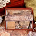 thumbnail image 4 of Retro Scrapbook Kit Vintage Scrapbooking Kit Scrapbook Paper Notepad Sticker Letter Paper Envelope Tape Card Diy Art Craft Project Making Journaling, 4 of 8