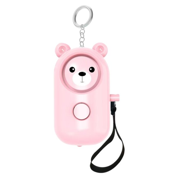 Alarma personal para mujeres, hombres, 130 dB, llavero portátil ligero, alarma de emergencia Oso Estilo Rosa jinwen Alarma de seguridad personal