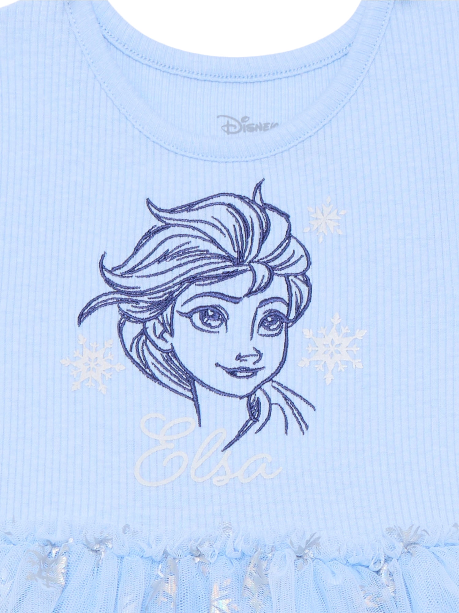 Frozen Elsa Toddler Girls Graphic Tutu Dress with Short Sleeves, Sizes 12M-5T