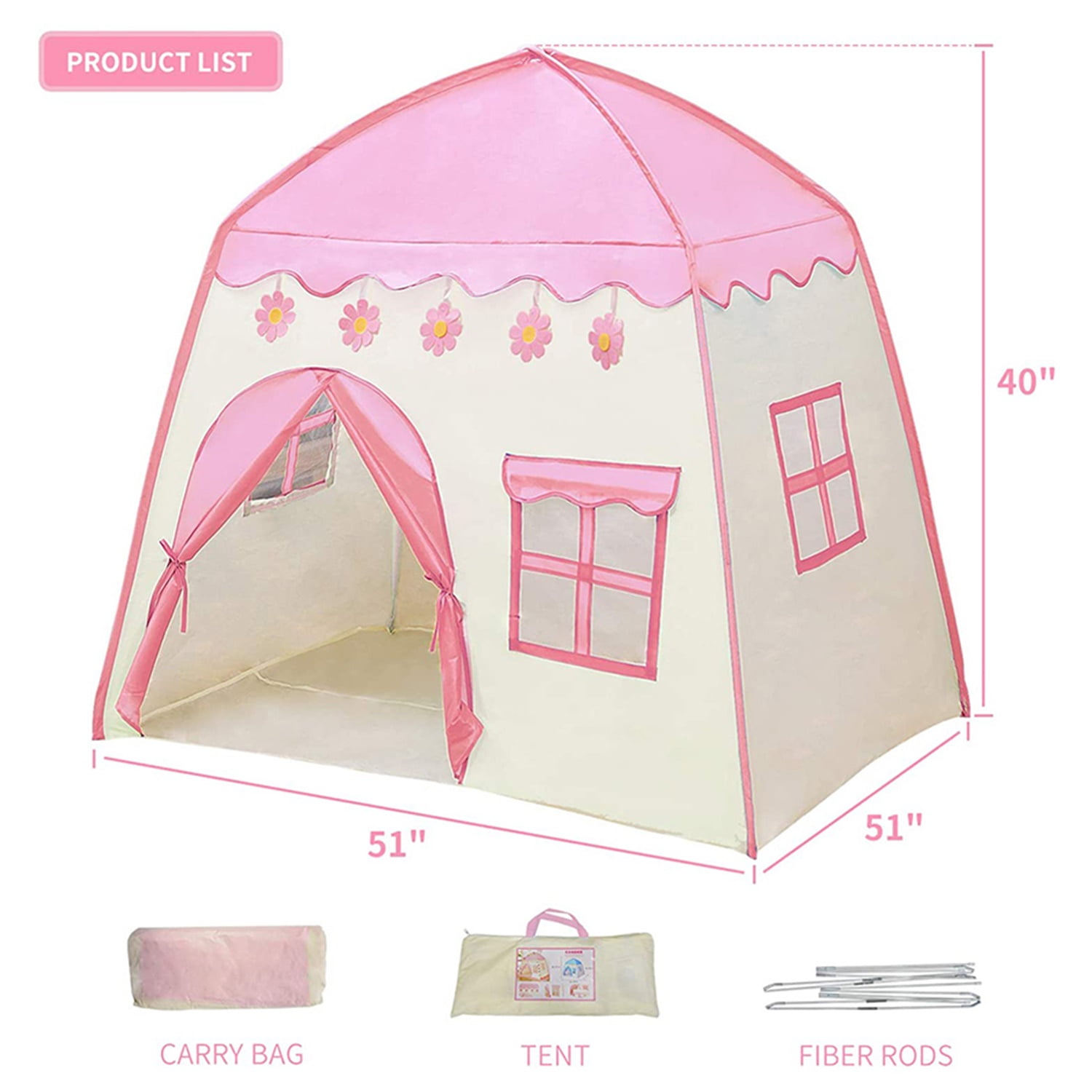Kadyn Pink Play Tent for Children Boys Girls, Kids Play Tent with Carry Bag, Toddler Tent Kadyn Pink Play Tent for Children Boys Girls, Kids Play Tent with Carry Bag, Toddler Tent