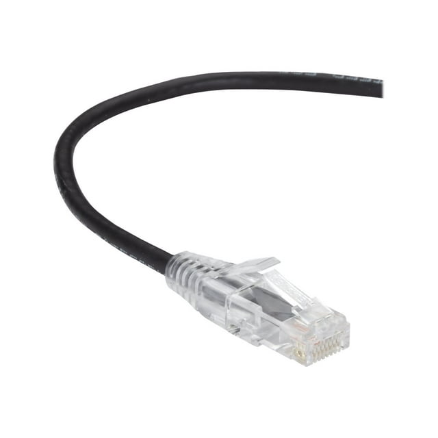 Black Box Slim-Net - Patch cable - RJ-45 (M) to RJ-45 (M) - 2 ft - UTP - CAT 6 - booted, molded, stranded - black