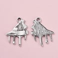 thumbnail image 2 of 1 Set Musical Instruments Theme Tibetan Style Zinc Alloy Pendants Cornet & Saxophone & Flute & Trumpet & Piano Antique Silver 24pcs/set, 2 of 5